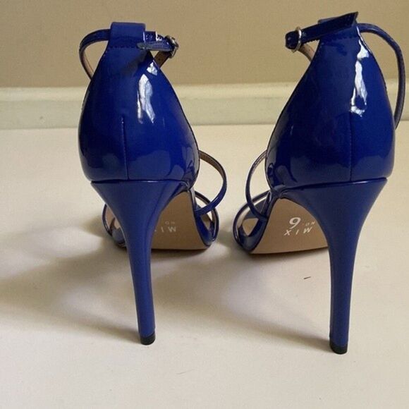 NWOT Mix No.6 “Zaydia” Strappy Purple Patent Heels Shoe size 10 Party Events - Picture 3 of 4